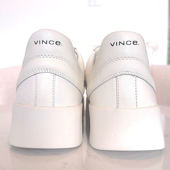 VINCE - Warren Court Leather Sneaker Size 10 M - Women - Picture 3 of 5